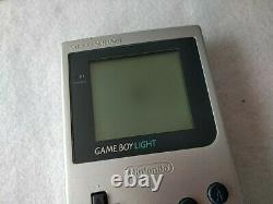 Défectueux Nintendo Game Boy Console Couleur Silver Light Mgb-101, Coffret-c0730