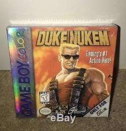 Duke Nukem Nouveau Scelle! Mega Rare Gbc Holofoil H-couture! Nintendo Gameboy Color Gem