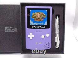ELITE Nintendo Game Boy Color GBC IPS Rechargeable Violet/Blanc Garantie