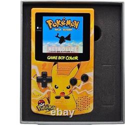 ELITE Nintendo Game Boy Color IPS Rechargeable USBC Pikachu Jaune + Garantie