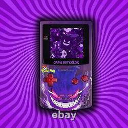 Écran IPS Game Boy Color GBC PREMIUM et coque personnalisée avec boîte Gengar