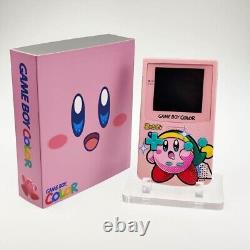 Écran IPS Game Boy Color PREMIUM GBC et coque personnalisée avec boîte Kirby