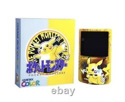 Écran IPS premium GBC Game Boy Color et coque personnalisée avec boîte Pikachu