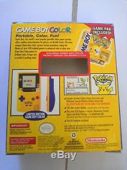 Édition Spéciale Pokemon Gameboy Color Avec Boxed Jaune Pikachu Jeu