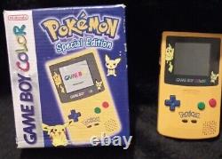 Édition spéciale Nintendo GameBoy Color Pokemon avec boîte d'origine