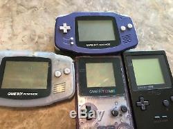 Énorme Gameboy Lot Gameboy Pocket, Advance, Couleur, Advance Sp! 9 Jeux! Pokemon