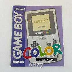 Extrêmement Série Low # 38 Boxed Nintendo Game Boy Color Purple Système De Poche