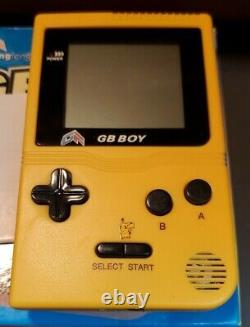 GB Garçon Couleur Portable Jeu Action Console Jaune Pikachu Version Rare Testé