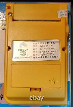 GB Garçon Couleur Portable Jeu Action Console Jaune Pikachu Version Rare Testé