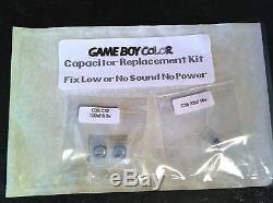 Game Boy Color Couleur Condensateur De Remplacement Kit De Réparation Fix Sound & No Power