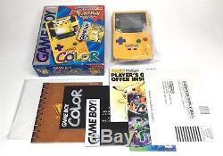 Game Boy Color Pokémon Edition Pikachu Complet En Boîte Cib Rare Nice