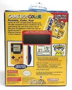 Game Boy Color Pokémon Edition Pikachu Complet En Boîte Cib Rare Nice