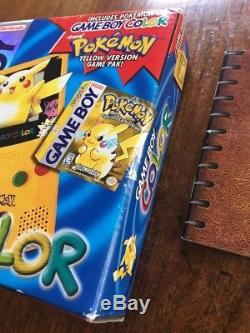 Game Boy Color Pokemon Jaune Pikachu Édition Spéciale Gbc Nouvelle Usine Scellée