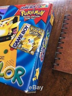 Game Boy Color Pokemon Jaune Pikachu Special Edition Gbc Nouvelle Usine Scellée