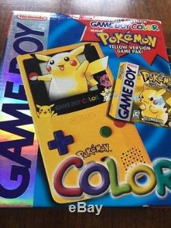 Game Boy Color Pokemon Jaune Pikachu Special Edition Gbc Nouvelle Usine Scellée