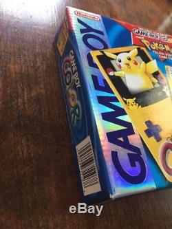 Game Boy Color Pokemon Jaune Pikachu Special Edition Gbc Nouvelle Usine Scellée