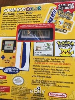 Game Boy Color Pokemon Jaune Pikachu Special Edition Gbc Nouvelle Usine Scellée