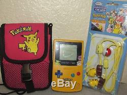 Game Boy Color System Limited Yellow Pokemon Edition & Pokemon Games Yellow, Crys