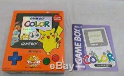 Game Boy Color Système De Console Pokemon 3ème Anniversaire Cgb-001 Nintendo Boxed
