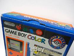 Game Boy Color Système De Poche Pokemon Center Limited Orange Bleu Nouveau