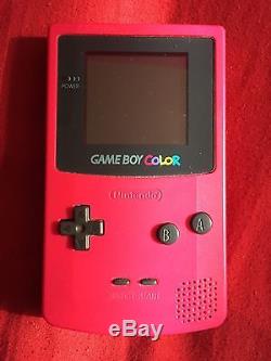 Game Boy Color (berry) Avec Jeux Et Boîtes. Condition Excellente