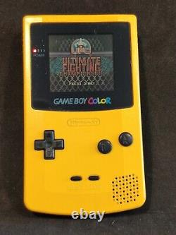 Game Boy Couleur Jaune Vintage Retrogame Original Working Cgb-001 + 1 Jeu