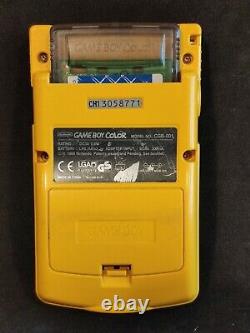 Game Boy Couleur Jaune Vintage Retrogame Original Working Cgb-001 + 1 Jeu