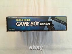 Game Boy Pocket Edition Limitée Ice Blue Avec Boîte (mgb-001 Fonctionne)