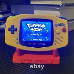 GameBoy Advance GBA. Nouvel écran IPS V2, thème Pokémon. 10 niveaux de luminosité