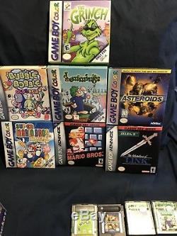 Gameboy Color Advance Ds Lot Super Mario Bros Deluxe Jeux Complets + Boîtes Seulement