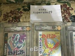 Gameboy Color Collection Cristal, Or, Argent Tous 3 Vga 85+ Archial Case