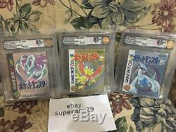 Gameboy Color Collection Cristal, Or, Argent Tous 3 Vga 85+ Archial Case