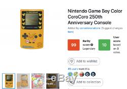 Gameboy Color Corocoro 250e Anniversaire Pokemon Japonais Console Seulement 30 Made