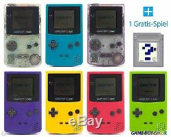 Gameboy Color Konsole (farbe Nach Wahl) + Nintendo GB Spiel Gratis Top