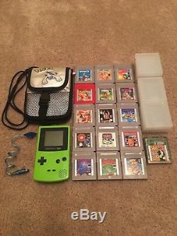 Gameboy Color Lime Green Avec Accessoires Et 16 Jeux