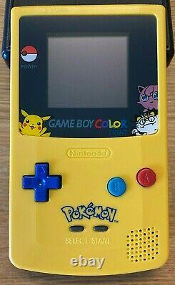 Gameboy Color Pokemon Pikachu Edition Nintendo System Rétroéclairé Tft Game Boy Gbc