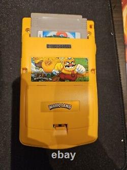 Gameboy Color avec écran IPS Funnyplaying et coque Wario