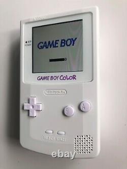 Gameboy Color avec écran IPS rétroéclairé modifié coque blanche personnalisée Q5 Pixel rétro