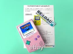 Gameboy Color de Nintendo Kirby's DreamBoy avec affichage XL Funnyplayind à LED blanche