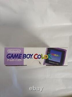 Gameboy Color violet atomique boîte avec tous les manuels et console rare japonaise