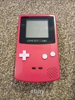 Gameboy Colour avec Mod d'écran rétro-éclairé Boîtier personnalisé rose