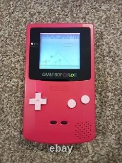 Gameboy Colour avec Mod d'écran rétro-éclairé Boîtier personnalisé rose