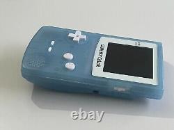 Gameboy Colour avec mod d'écran IPS rétroéclairé coquille personnalisée bleu bébé Q5 Pixel rétro