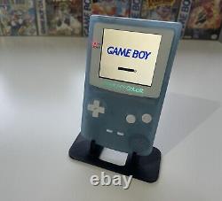 Gameboy Colour avec mod d'écran IPS rétroéclairé coquille personnalisée bleu bébé Q5 Pixel rétro