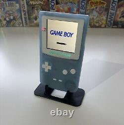 Gameboy Colour avec mod d'écran IPS rétroéclairé coquille personnalisée bleu bébé Q5 Pixel rétro