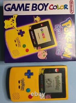 Gameboy Couleur + 7 Jeux Pokemon Gratuits, Gbc Edition Limitée, Excellent État