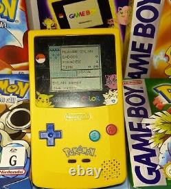 Gameboy Couleur + 7 Jeux Pokemon Gratuits, Gbc Edition Limitée, Excellent État