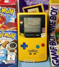 Gameboy Couleur + 7 Jeux Pokemon Gratuits, Gbc Edition Limitée, Excellent État