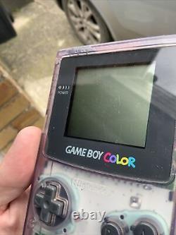 Gameboy Couleur Atomique Pourpre Boîte Avec Insertion Bon État Clair Pourpre + Jeu