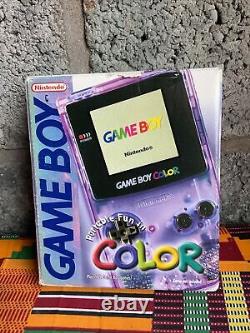 Gameboy Couleur Atomique Pourpre Boîte Avec Insertion Bon État Clair Pourpre + Jeu